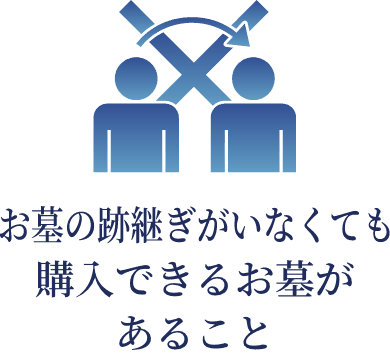 お墓の跡継ぎがいなくても購入できるお墓があること